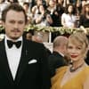 Heath Ledger und Michelle Williams posieren zusammen